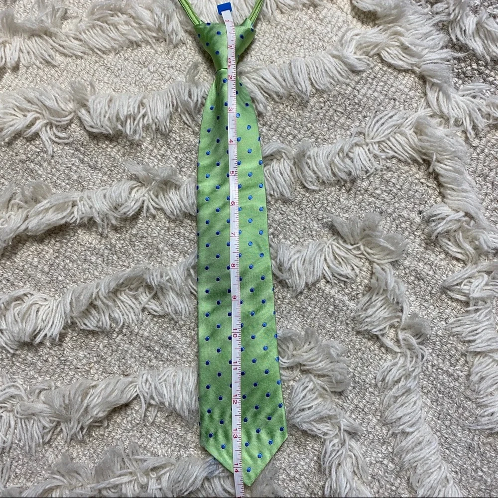 HARTSTRINGS Polka Dot Zipper Tie 100% Silk NWOT